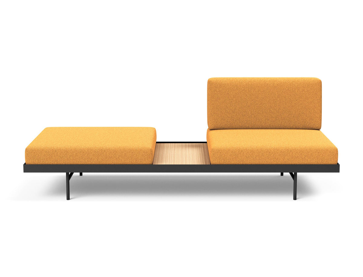 Puri Klappsofa mit Tisch in 536 Bouclé Ochre präsentiert im Onlineshop von KAQTU Design AG. Bettsofa ist von Innovation Living