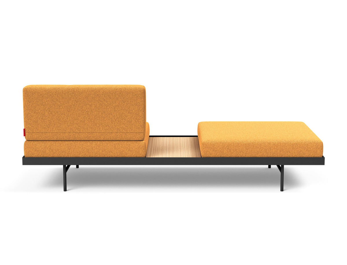 Puri Klappsofa mit Tisch in 536 Bouclé Ochre präsentiert im Onlineshop von KAQTU Design AG. Bettsofa ist von Innovation Living