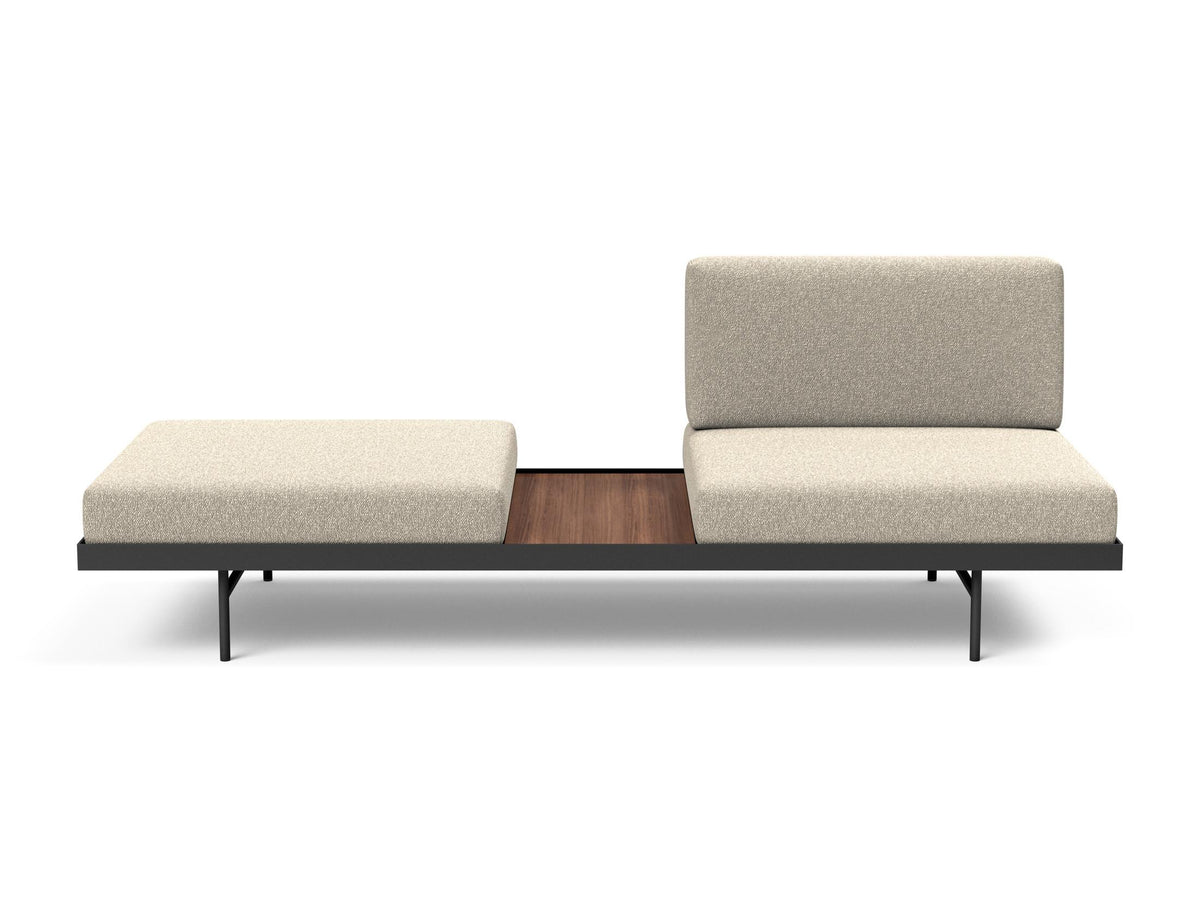 Puri Klappsofa mit Tisch in 539 Bouclé Beige präsentiert im Onlineshop von KAQTU Design AG. Bettsofa ist von Innovation Living