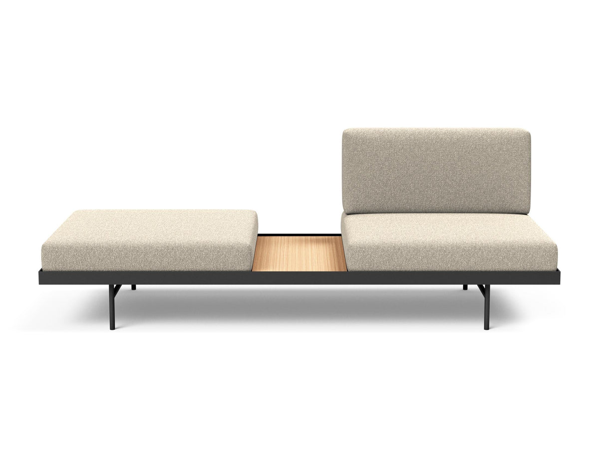 Puri Klappsofa mit Tisch in 539 Bouclé Beige präsentiert im Onlineshop von KAQTU Design AG. Bettsofa ist von Innovation Living