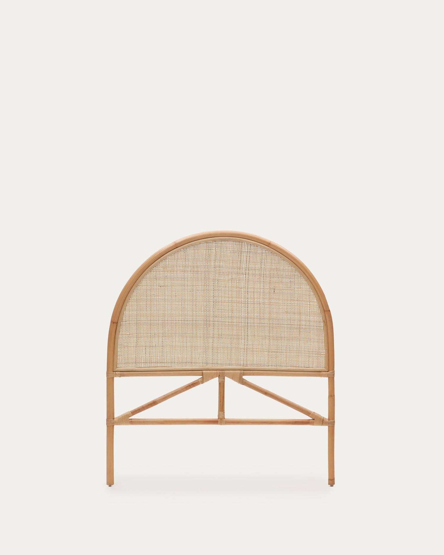 Quiterie round rattan headboard with natural finish 90 cm