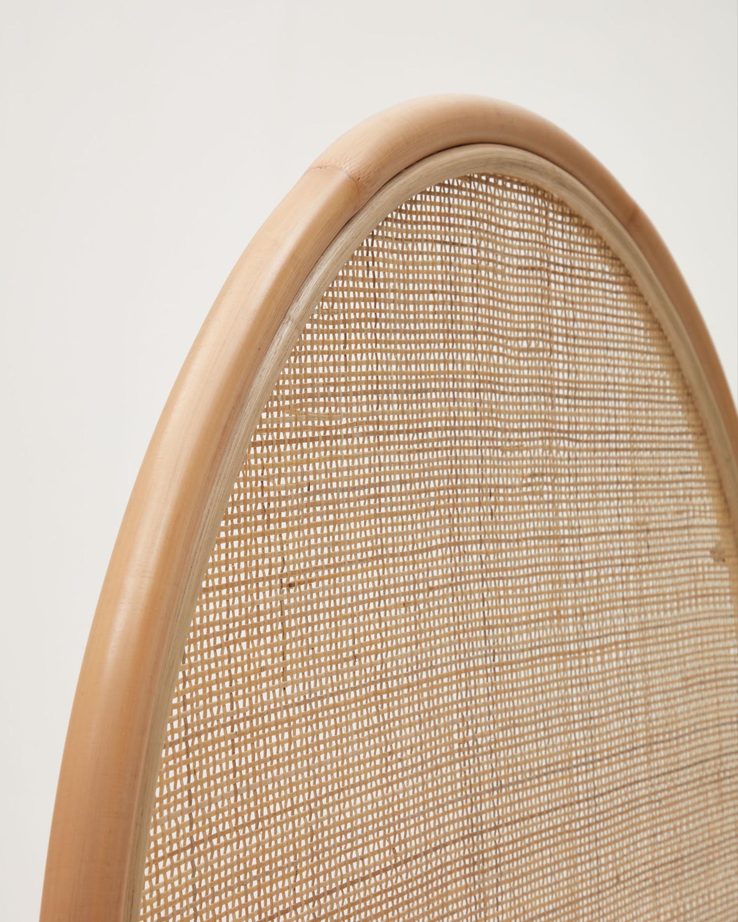 Quiterie round rattan headboard with natural finish 90 cm
