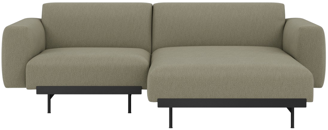 In Situ Modulares Sofa / 2-Sitzer-Konfiguration 4 in Graubraun / Schwarz präsentiert im Onlineshop von KAQTU Design AG. L-Sofa rechts ist von Muuto