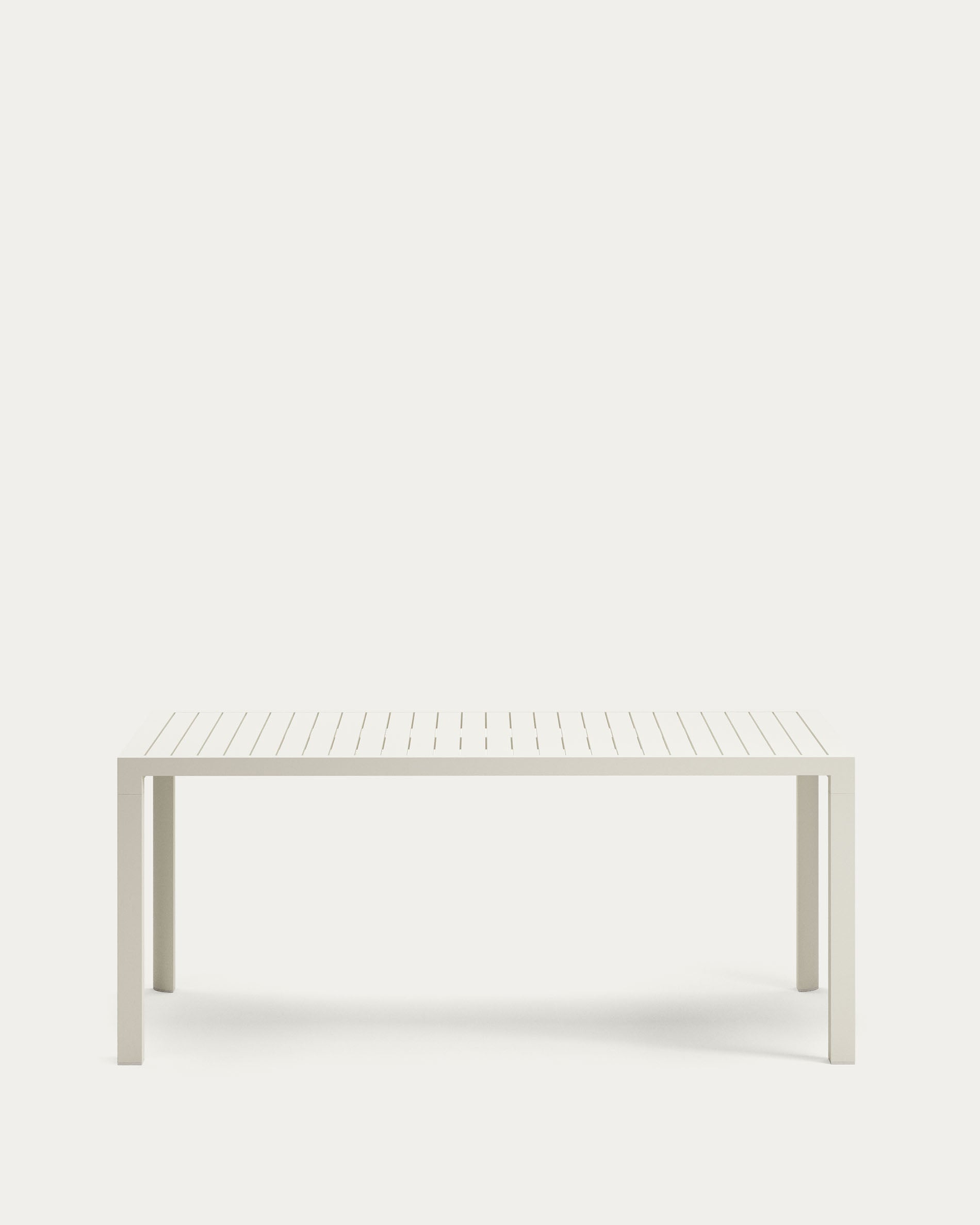 Eleganter Gartentisch Culip aus Aluminium, 180x90 cm, weisses Finish, robust, wetterbeständig, ideal für Terrasse und Garten.