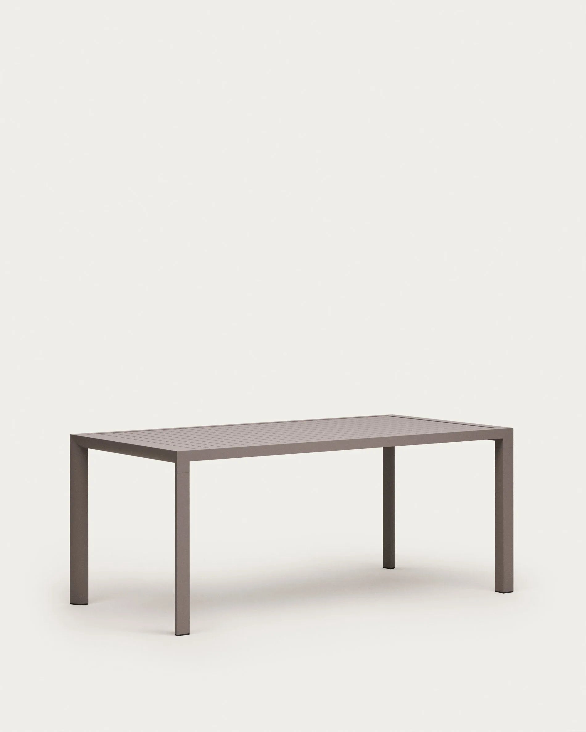 Eleganter Aluminium-Gartentisch in Braun, 180x90 cm, robust, wetterfest, ideal für stilvolle Outdoor-Mahlzeiten.