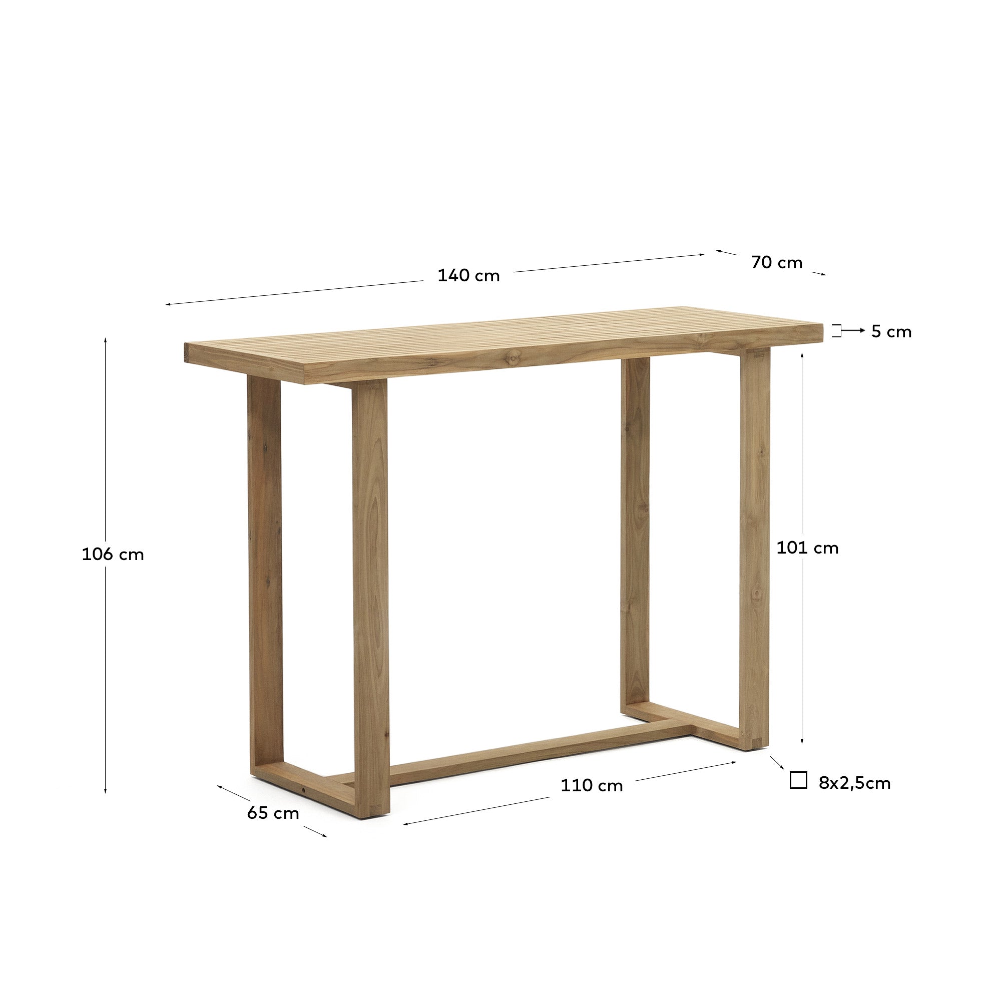 Hochwertiger Gartentisch aus 100% recyceltem Teakholz, perfekt für entspannte Stunden im Freien. Langlebig, stilvoll und umweltfreundlich.