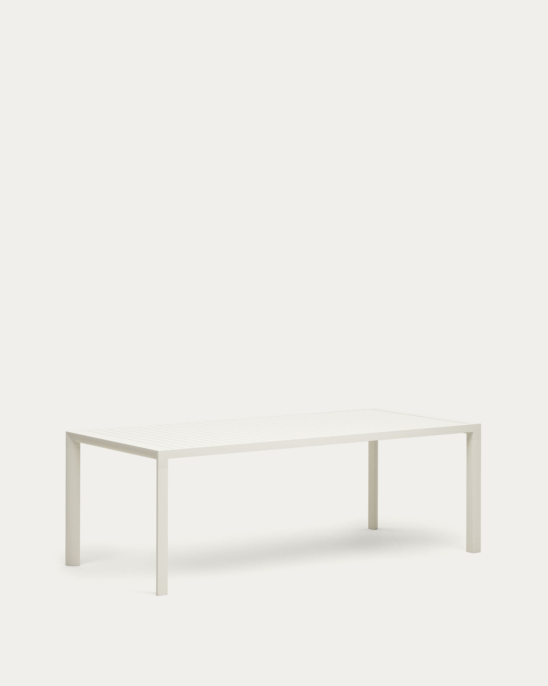 Gartentisch Culip aus Aluminium mit weissem Finish 220 x 100 cm