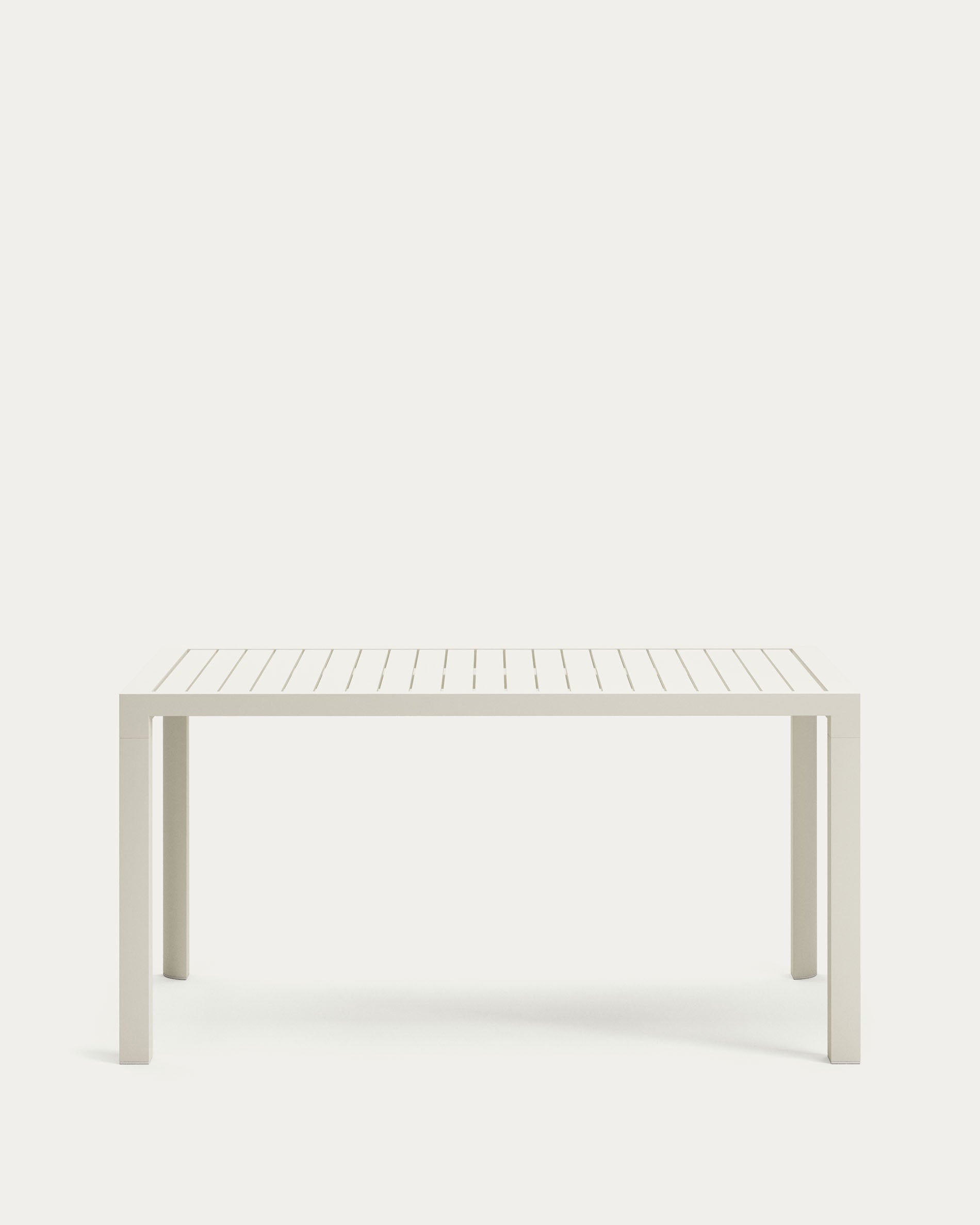 Eleganter Gartentisch Culip aus Aluminium, 150x77 cm, weisses Finish, robust, pflegeleicht, ideal für Terrasse und Garten.