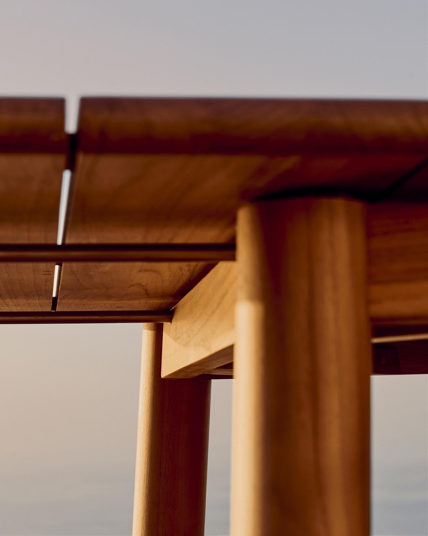 Turqueta extendable outdoor table made of solid FSC 100% teak wood 220 (294) x 100 cm