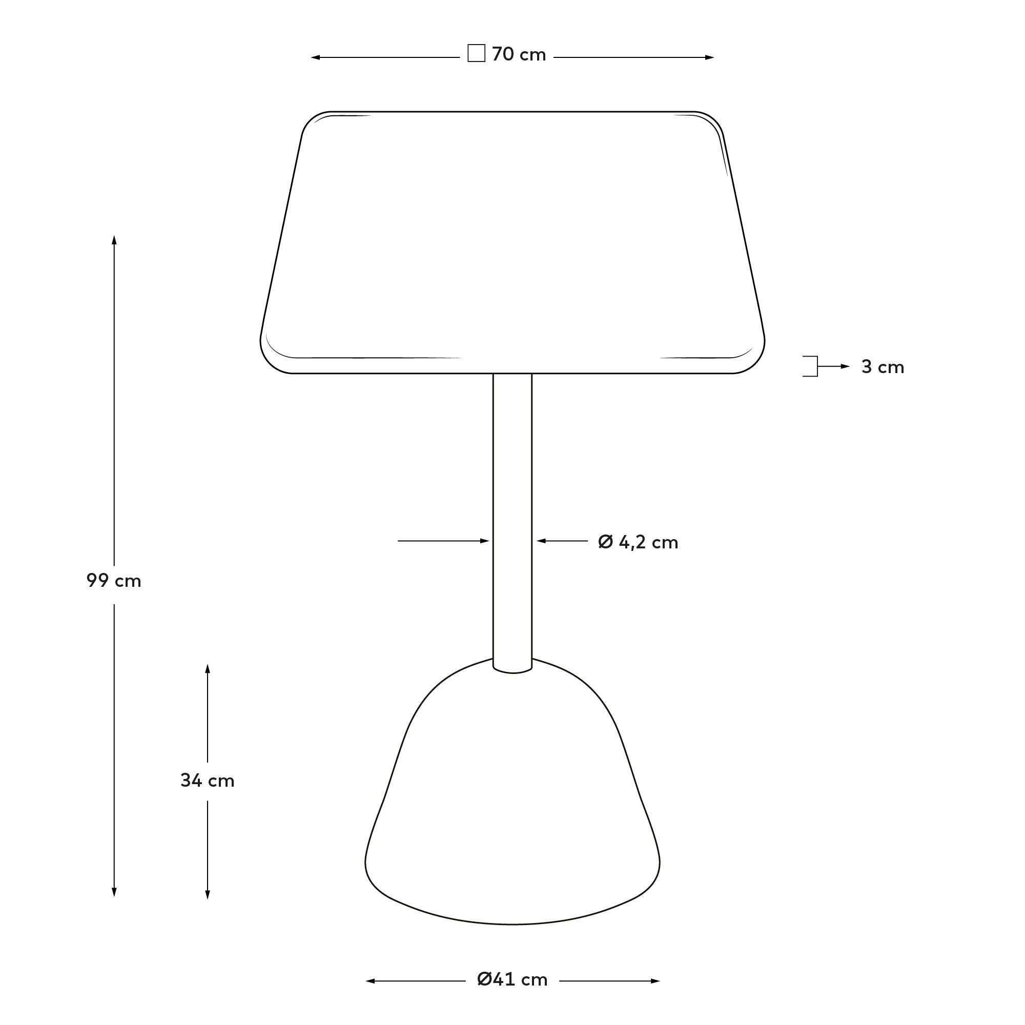 Eleganter Bartisch aus weißem Terrazzo, 95x70x70 cm, perfekt für moderne Einrichtungen, von Kave Home.