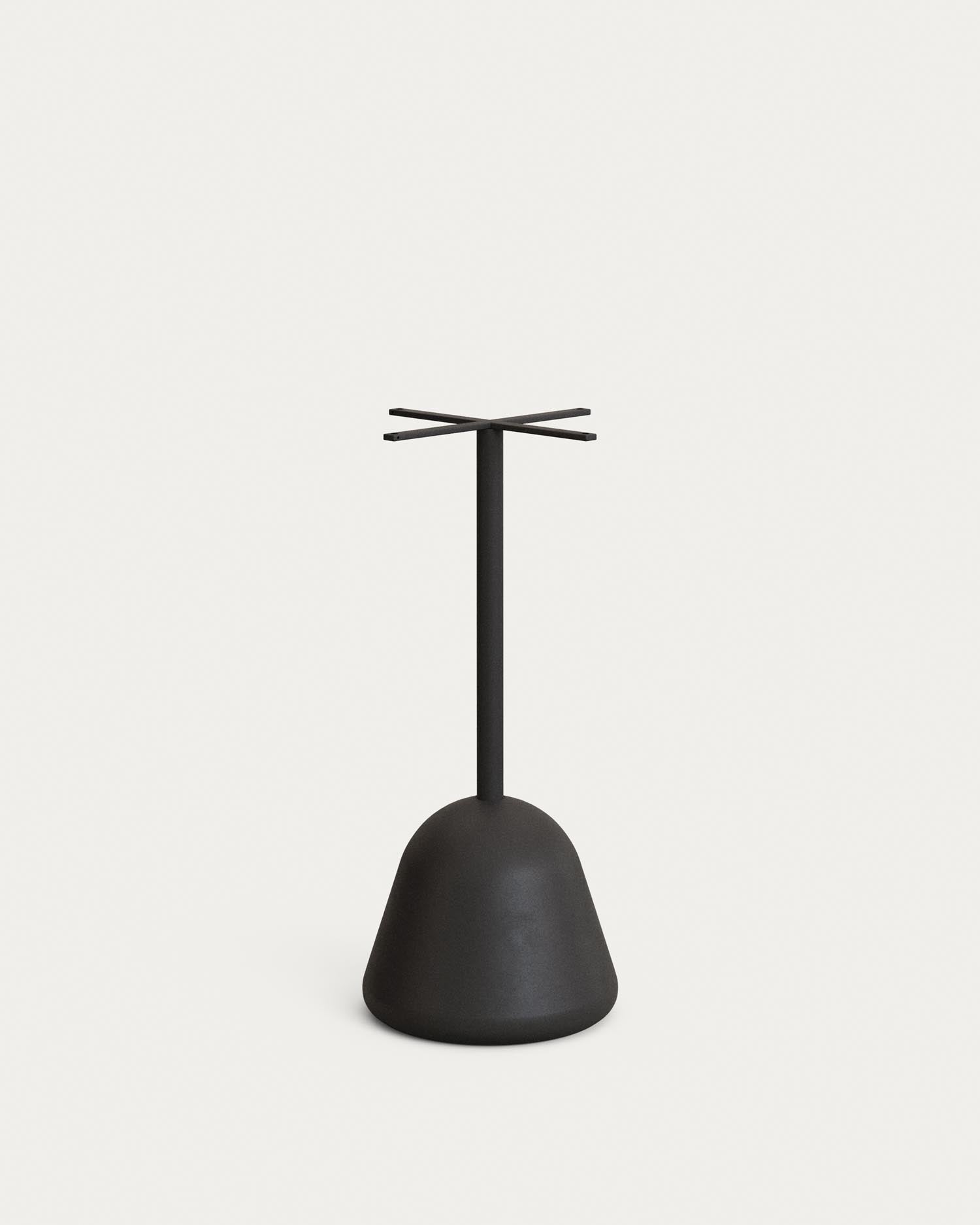 Eleganter Bar-Tisch aus schwarzem Stahl und Akazienholz mit natürlichem Finish, FSC-zertifiziert, ideal für stilvolle Räume.