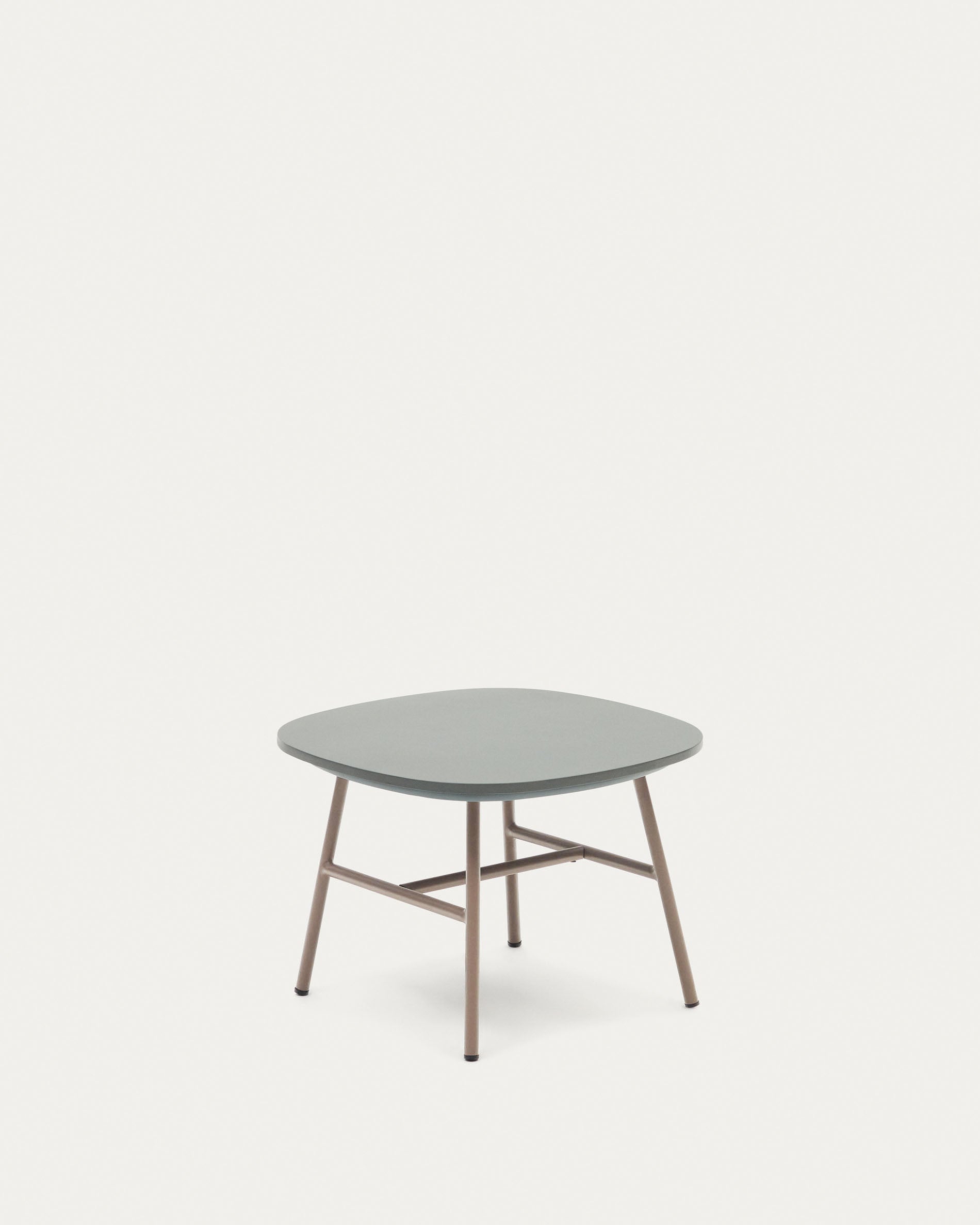 Bramant side table made of steel with a light purple finish, 60 x 60 cm