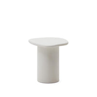 Table d'appoint Macarella en ciment blanc 48 x 47 cm