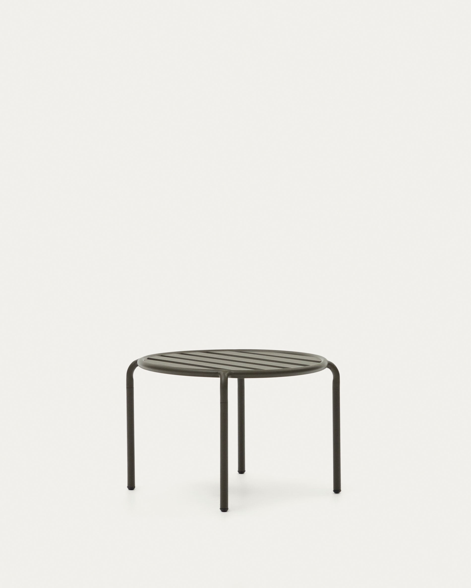 Joncols garden side table made of aluminum with green finish, Ø 60 cm