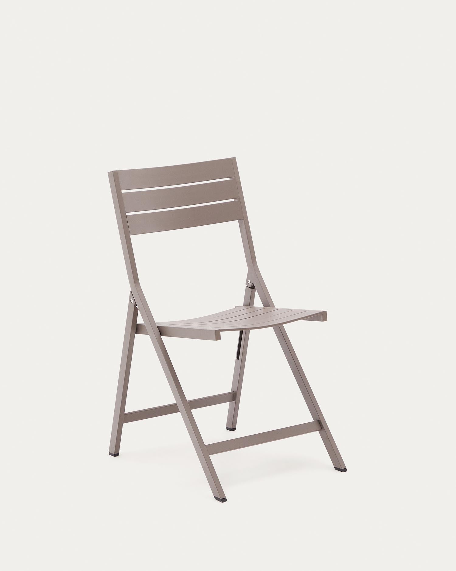 Faltbarer Gartenstuhl Torreta aus Aluminium mit mattbraunem Finish