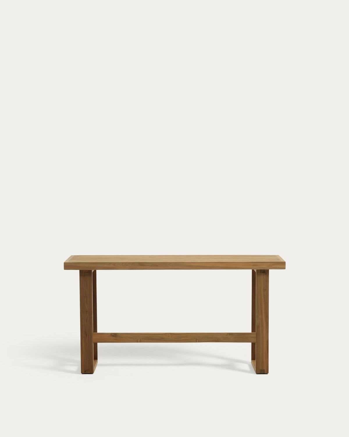 Canadell 100% Outdoor-Tisch aus recyceltem massivem Teakholz 220 x 100 cm in Natur präsentiert im Onlineshop von KAQTU Design AG. Gartenbank ist von Kave Home