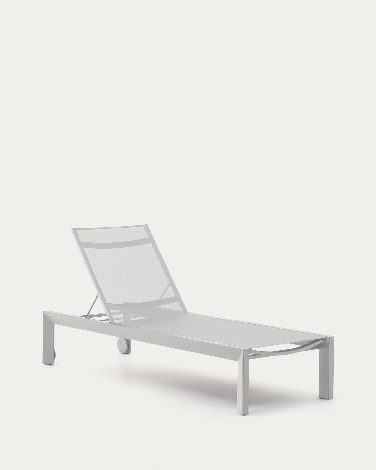 Canutells Aluminium Liegestuhl mit weissem Finish
