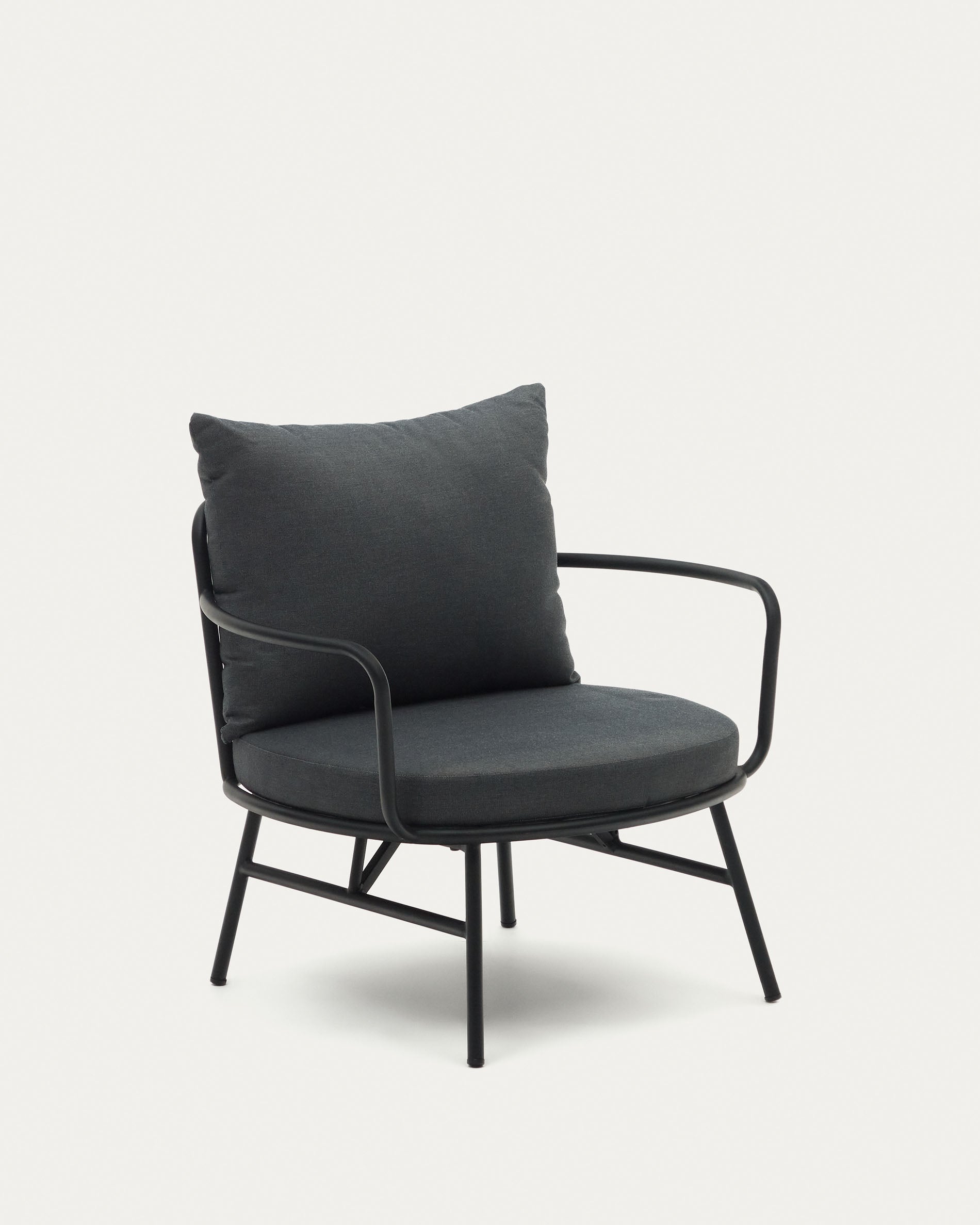 Fauteuil Bramant en acier avec finition noire