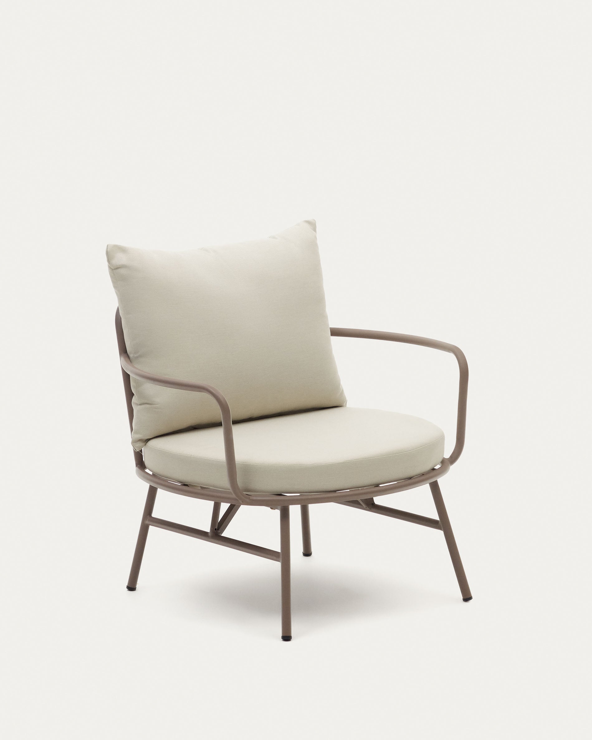 Fauteuil Bramant en acier avec finition lilas clair