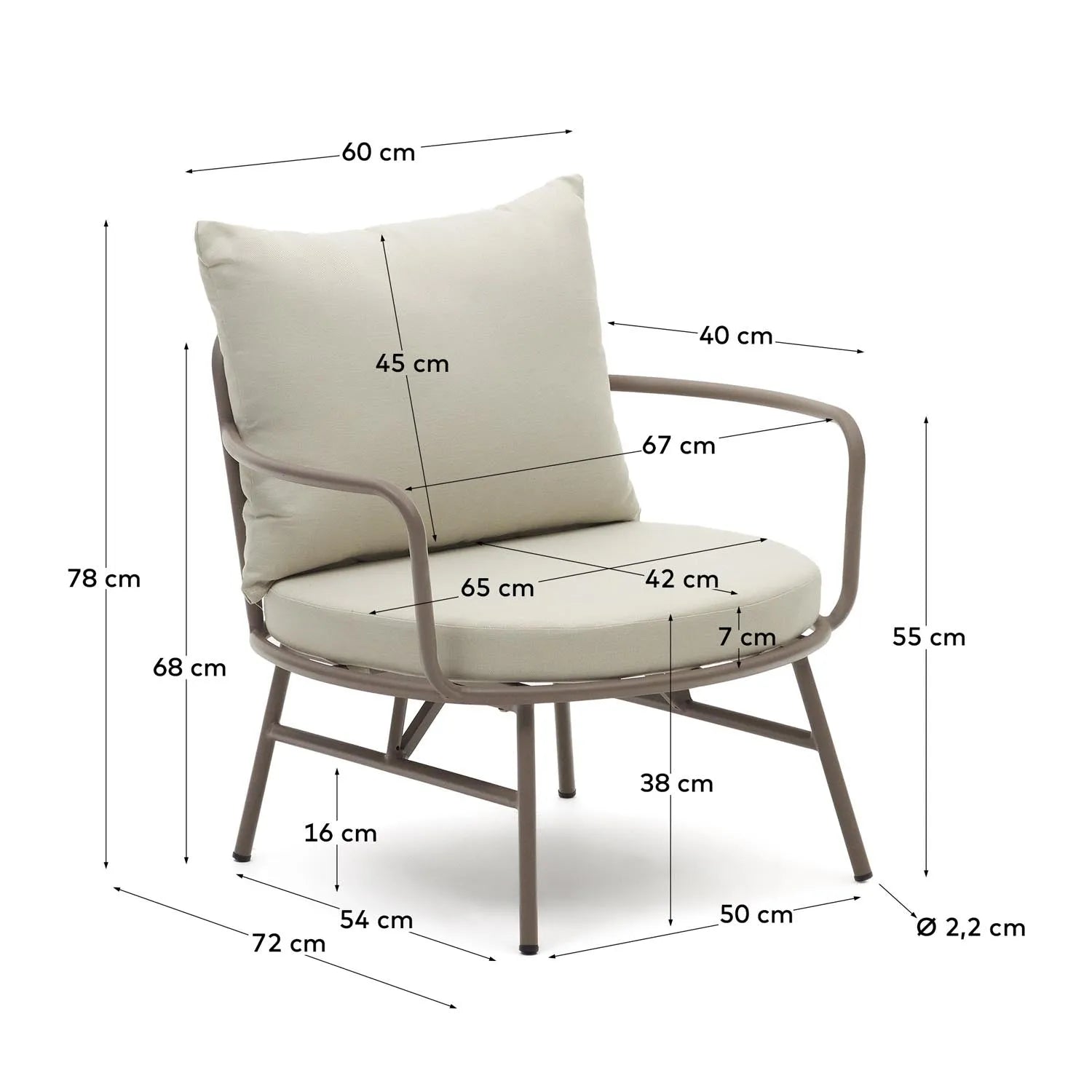 Der Bramant Sessel in Helllila vereint modernes Design mit Komfort, ideal für stilvolle Außenbereiche. Robust und wetterbeständig.