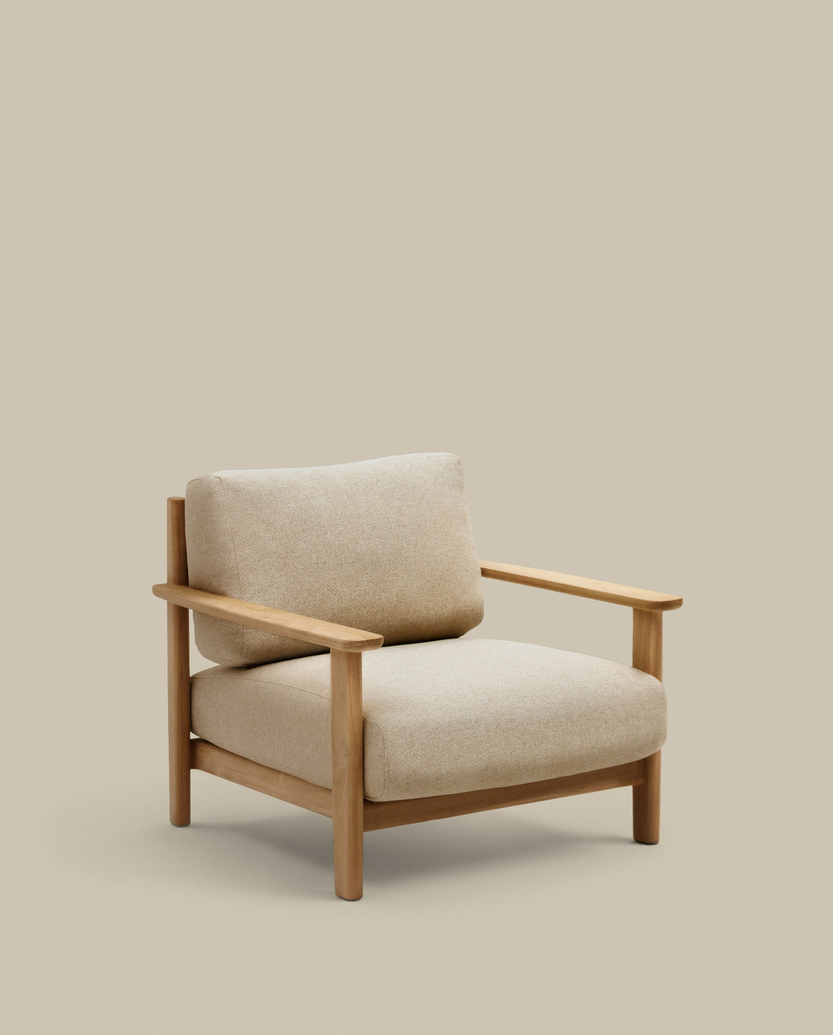 Tirant Sessel aus massivem Teakholz FSC 100% in Natur, Beige präsentiert im Onlineshop von KAQTU Design AG. Outdoor-Sessel ist von Kave Home
