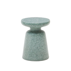 Table d'appoint d'extérieur Mesquida en terrazzo vert Ø 39 cm