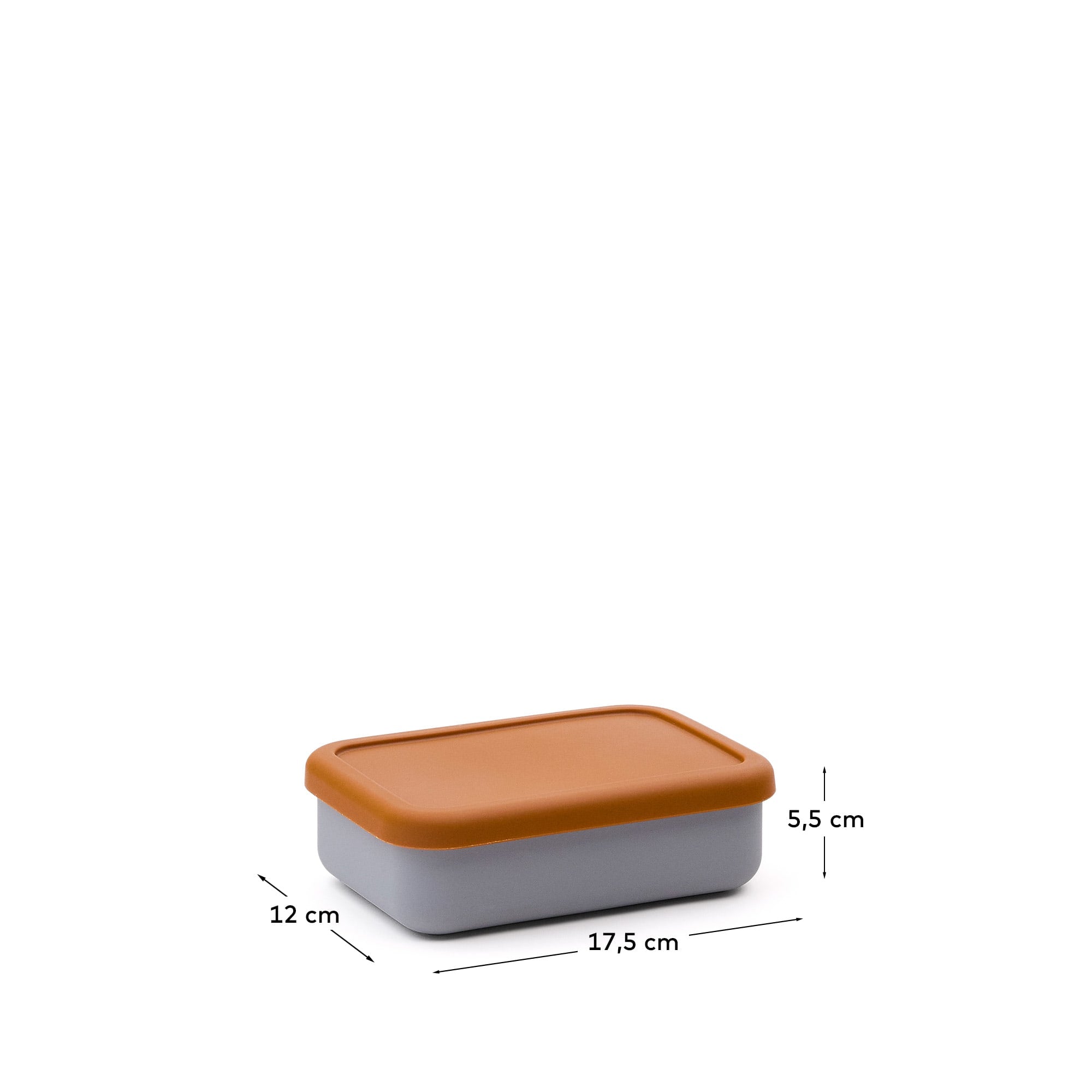 Lunchbox Lili aus Silikon orange und blau in Orange, Blau präsentiert im Onlineshop von KAQTU Design AG. Geschirr Kids ist von Kave Home