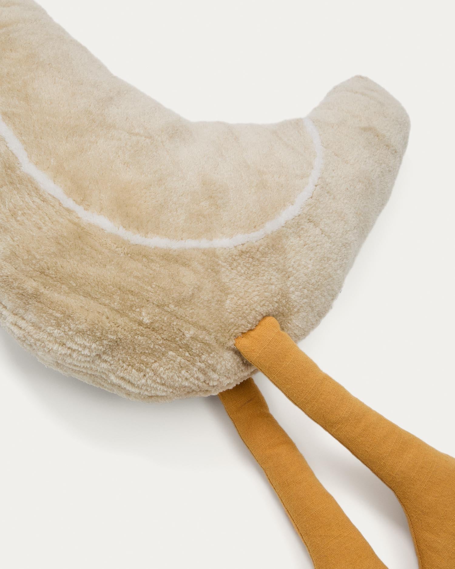 Kissen in Gänseform Milu aus Baumwolle beige beige 50 cm