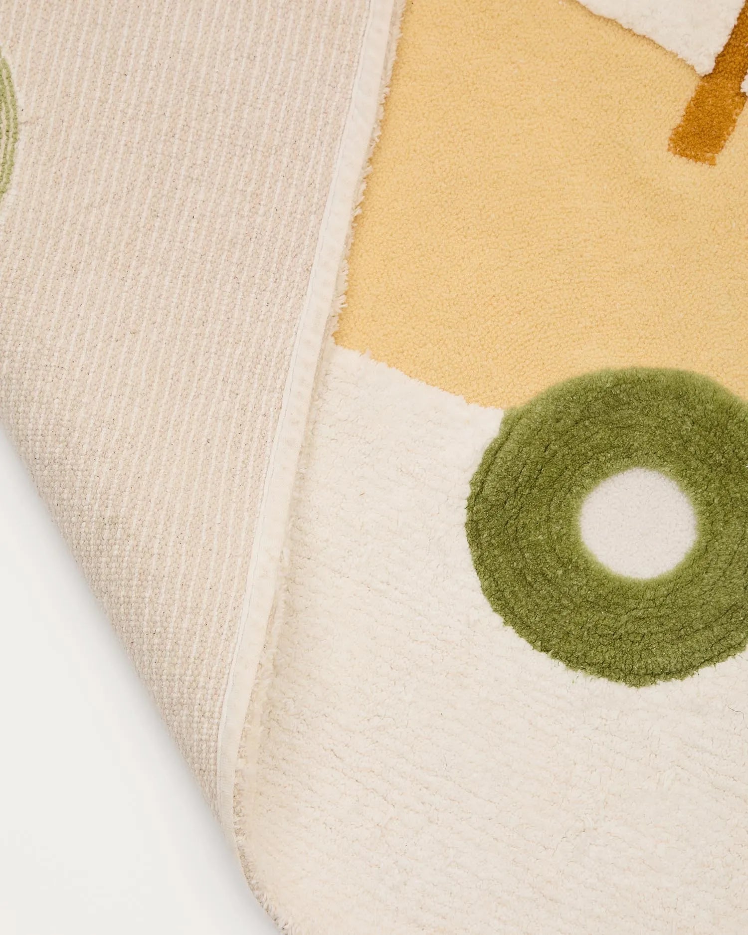 Teppich Pecky aus 100% Baumwolle, beige, mit Traktor-Motiv, 90x150 cm, ideal für Kinderzimmer, von Kave Home.