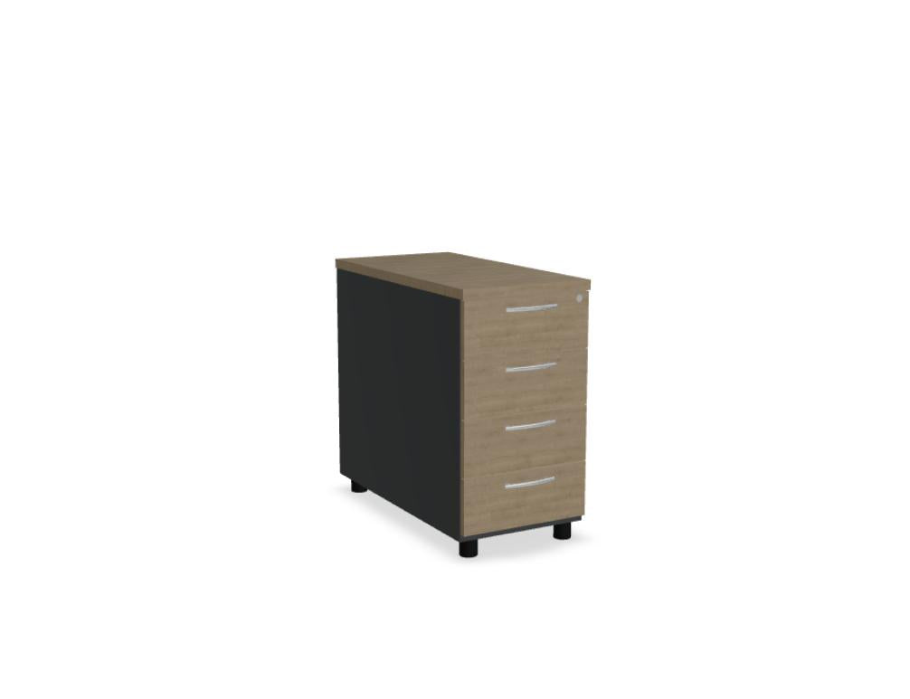 Standard KDT74 - Standcontainer in Weiss Pastell präsentiert im Onlineshop von KAQTU Design AG. Korpus ist von Mdd