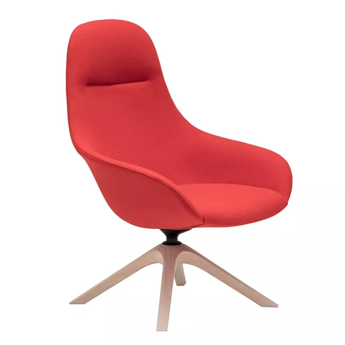 Next Lounge high drehbar in Orange präsentiert im Onlineshop von KAQTU Design AG. Sessel ist von Andreu World