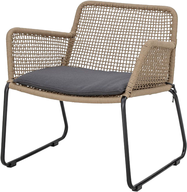 Mundo Loungesessel, Braun, Metall in Braun präsentiert im Onlineshop von KAQTU Design AG. Sessel ist von Bloomingville