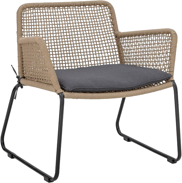 Mundo Loungesessel, Braun, Metall in Braun präsentiert im Onlineshop von KAQTU Design AG. Sessel ist von Bloomingville
