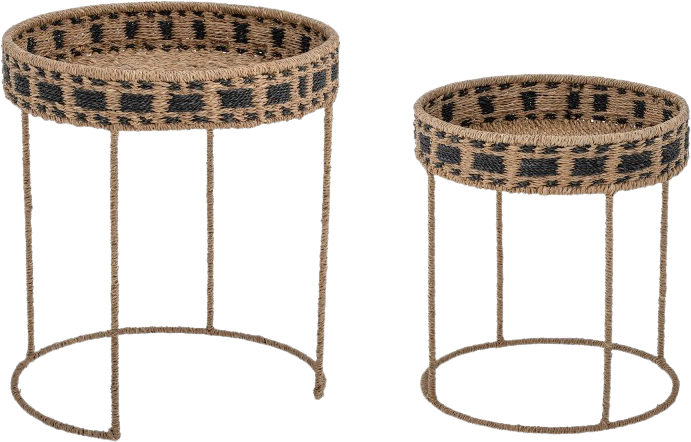 Nore Tray Table, Brown, Bankuan Grass - KAQTU Design