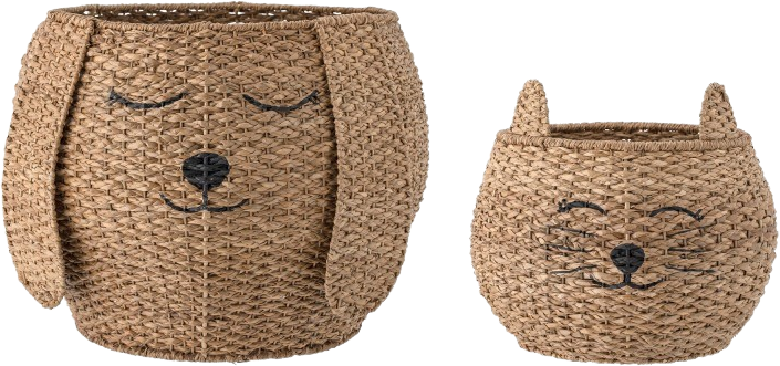 Milus Basket, Brown, Bankuan Grass - KAQTU Design