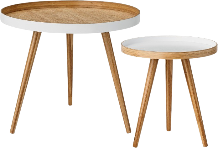Cappuccino Coffee Table, White, Wood - KAQTU Design