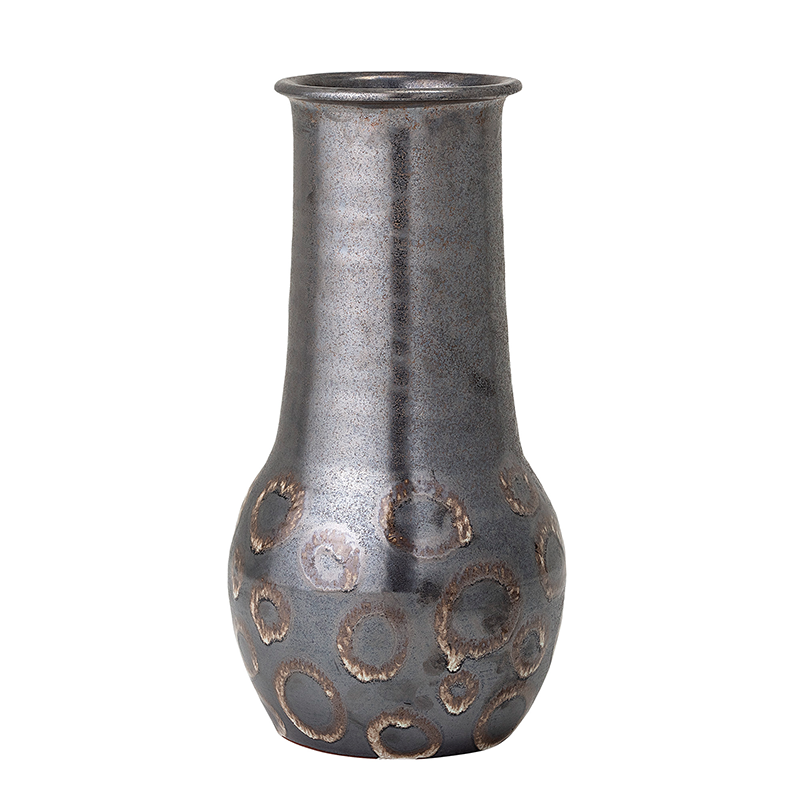 Gorm Deko-Vase, Schwarz, Terrakotta in Black präsentiert im Onlineshop von KAQTU Design AG. Vase ist von Bloomingville
