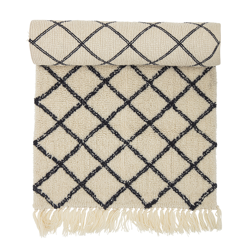 Warda Teppich, Natur, Wolle in Nature präsentiert im Onlineshop von KAQTU Design AG. Teppich ist von Bloomingville