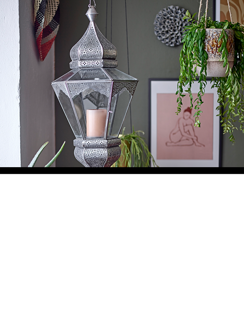 Isabell Laterne, Grau, Glas in Grey präsentiert im Onlineshop von KAQTU Design AG. Laterne ist von Bloomingville