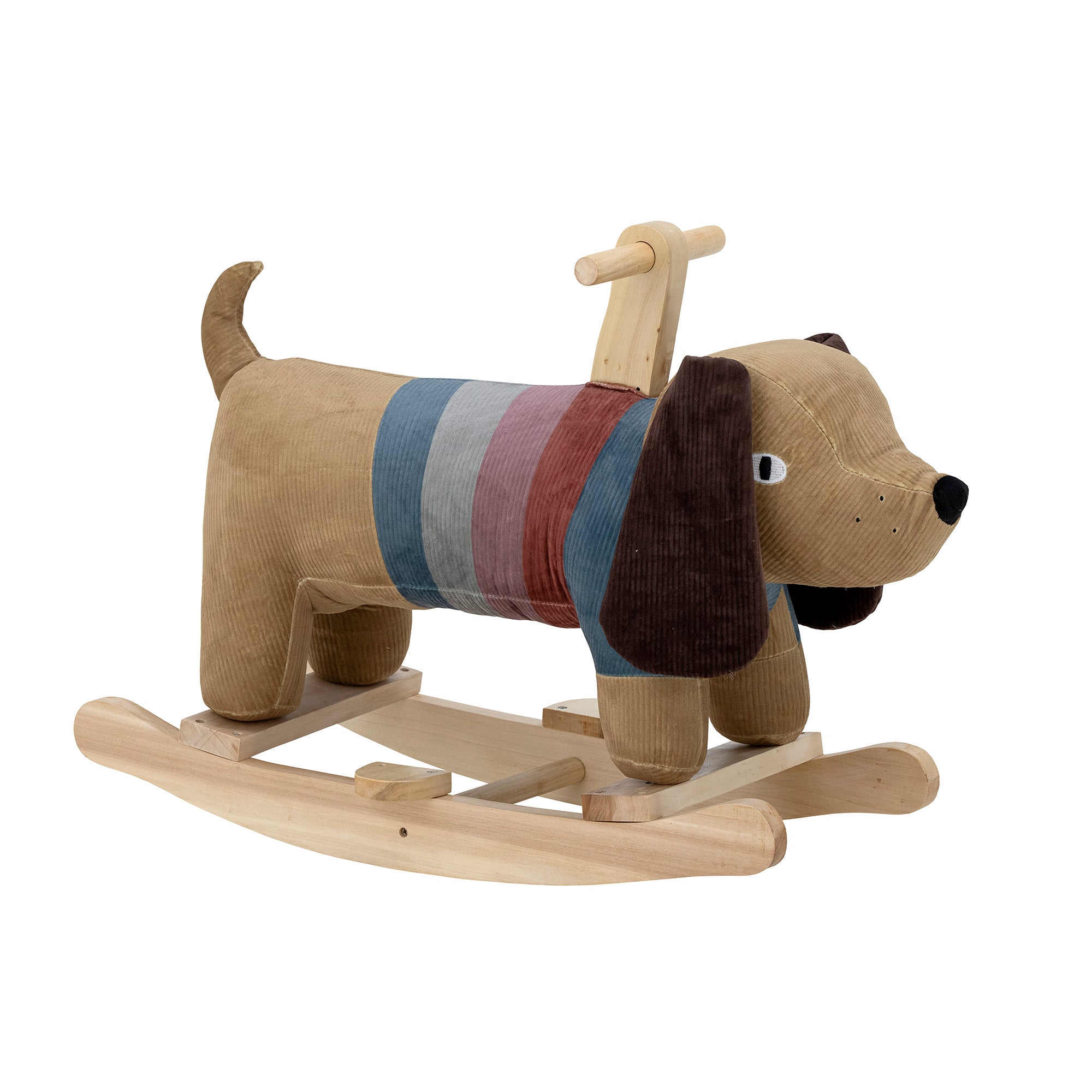 Charlie Rocking Toy, Dog, Braun, Polyester in Brown präsentiert im Onlineshop von KAQTU Design AG. Objekte Kids ist von Bloomingville