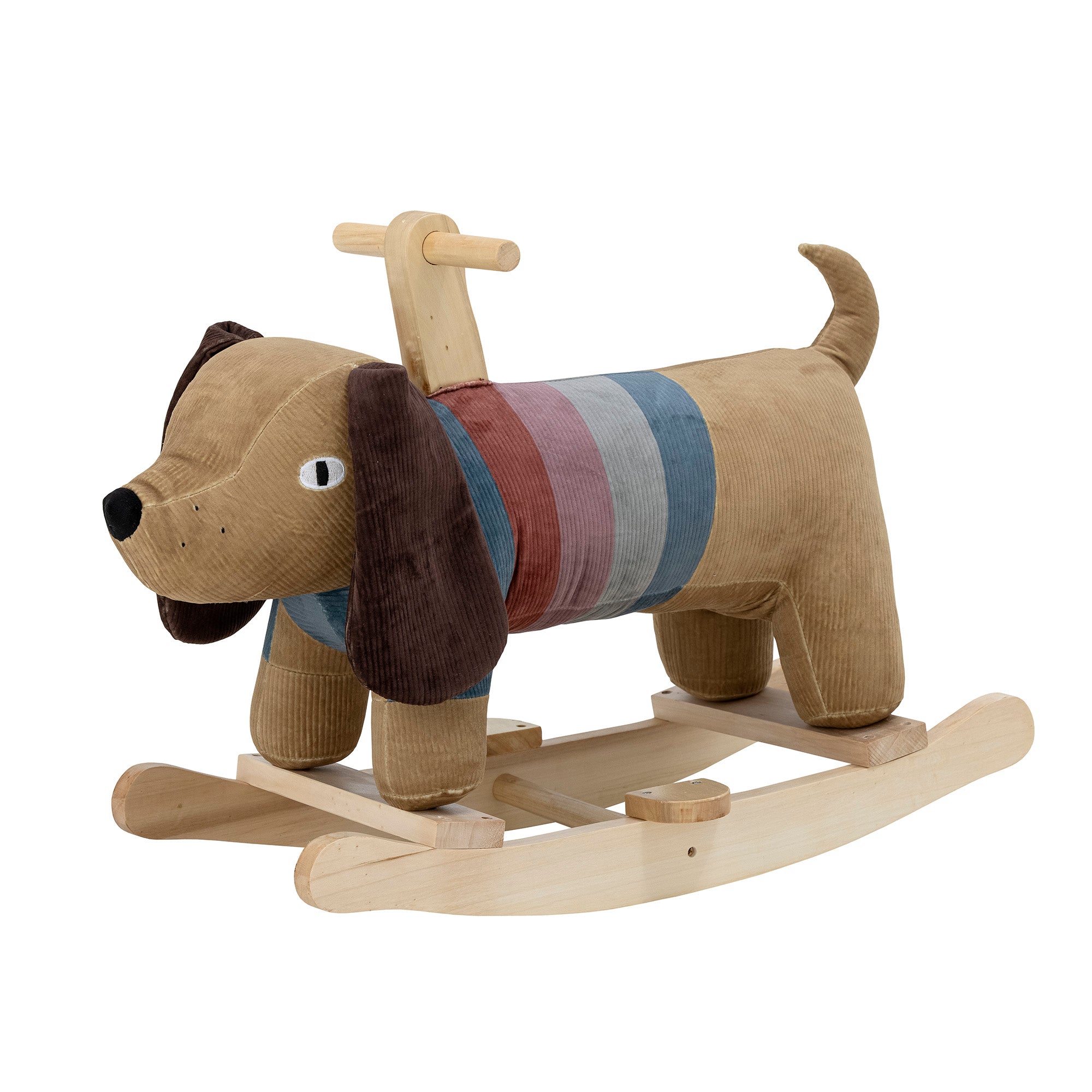Charlie Rocking Toy, Dog, Braun, Polyester in Brown präsentiert im Onlineshop von KAQTU Design AG. Objekte Kids ist von Bloomingville
