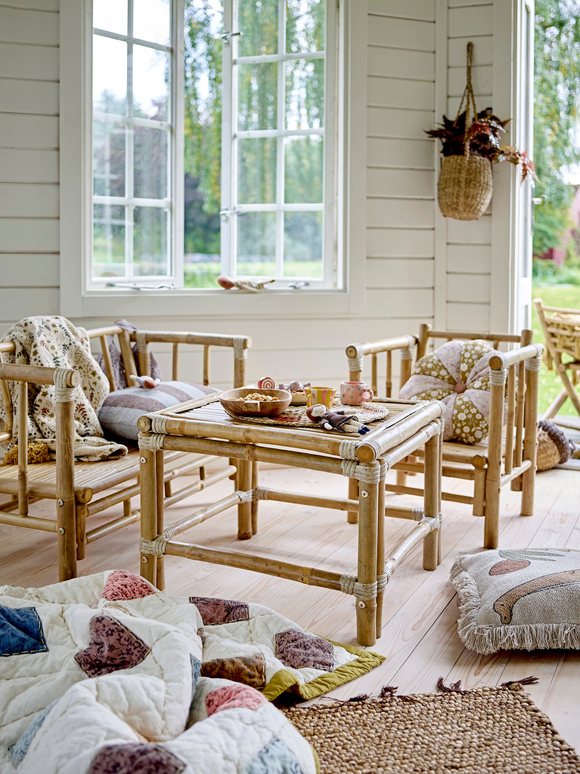 Mini Sole Sofa, Natur, Bambus in Nature präsentiert im Onlineshop von KAQTU Design AG. Lounge Sofa ist von Bloomingville