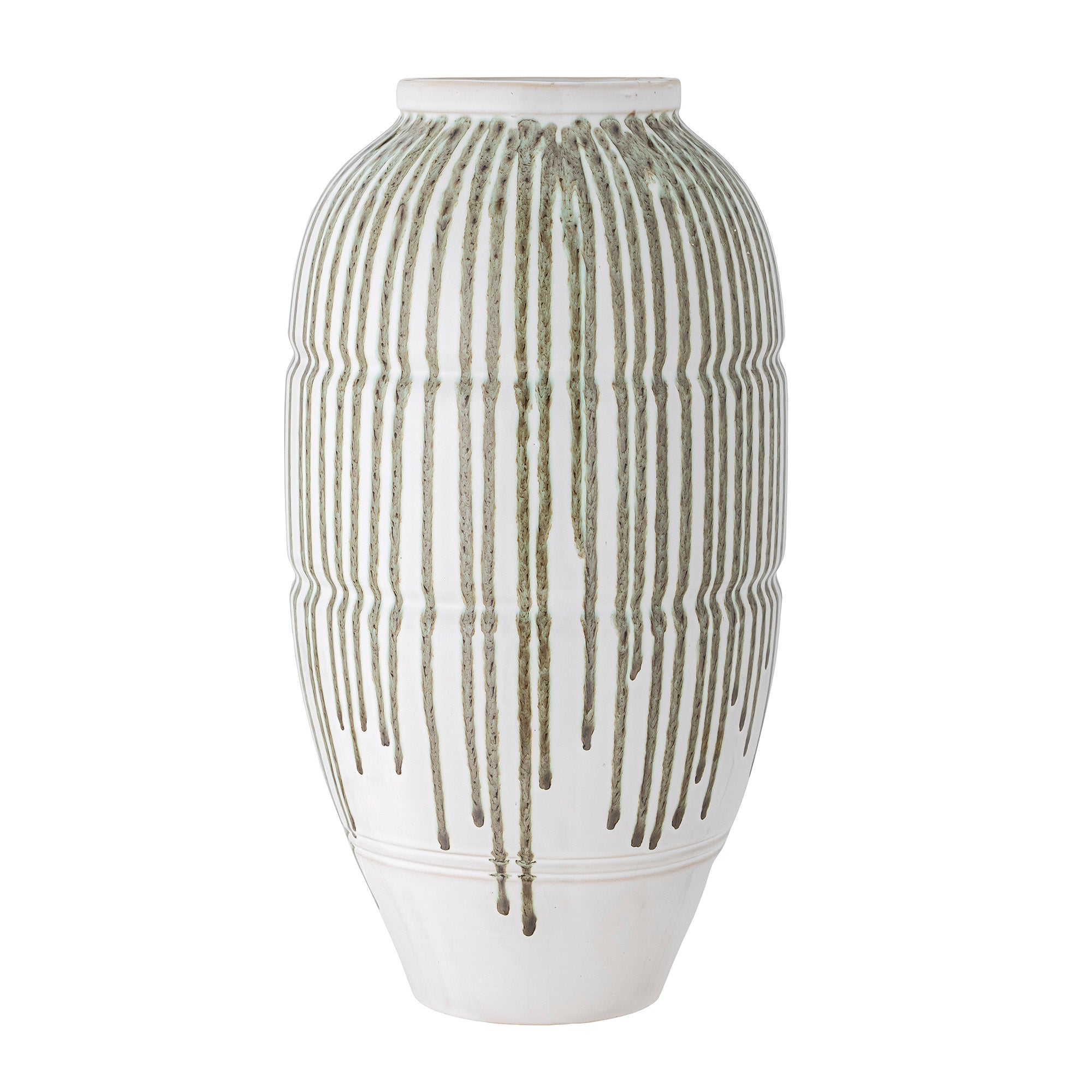 Scarlet Vase, Grün, Steingut in Green präsentiert im Onlineshop von KAQTU Design AG. Vase ist von Bloomingville