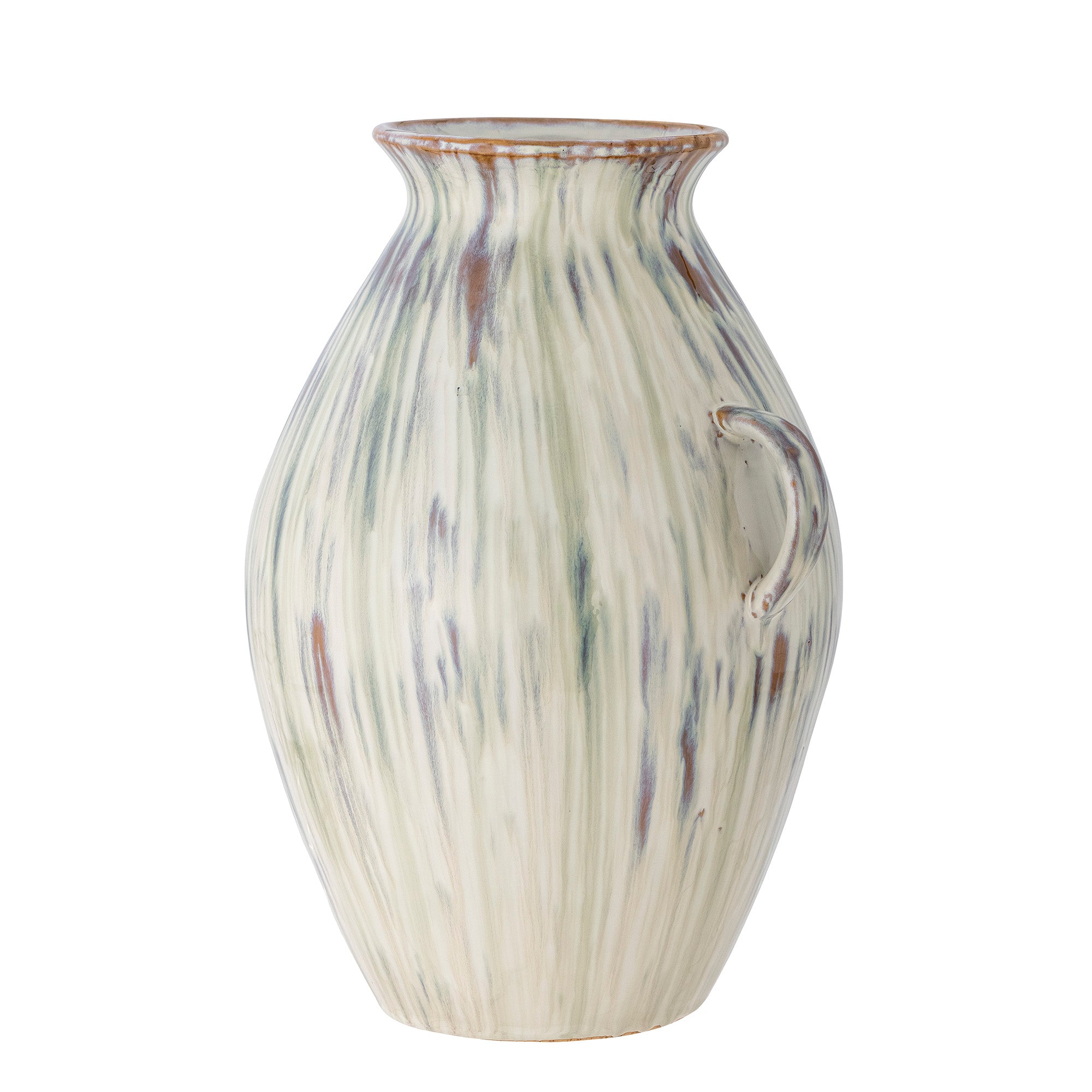 Sanella Vase, Grün, Steingut in Green präsentiert im Onlineshop von KAQTU Design AG. Vase ist von Bloomingville