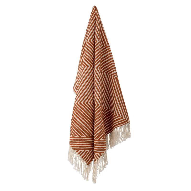 Maddeleine Decke, Orange, Baumwolle in Orange präsentiert im Onlineshop von KAQTU Design AG. Wolldecke ist von Bloomingville