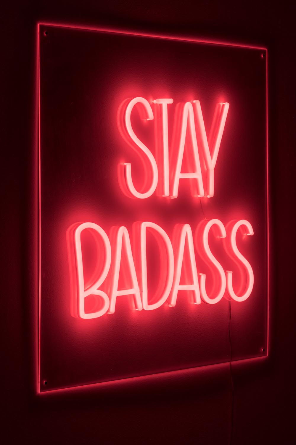Badass LED Neon Wandschild