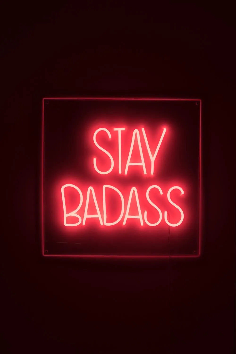 Verleihen Sie Ihrem Raum Charakter mit dem Badass LED Neon Wandschild.