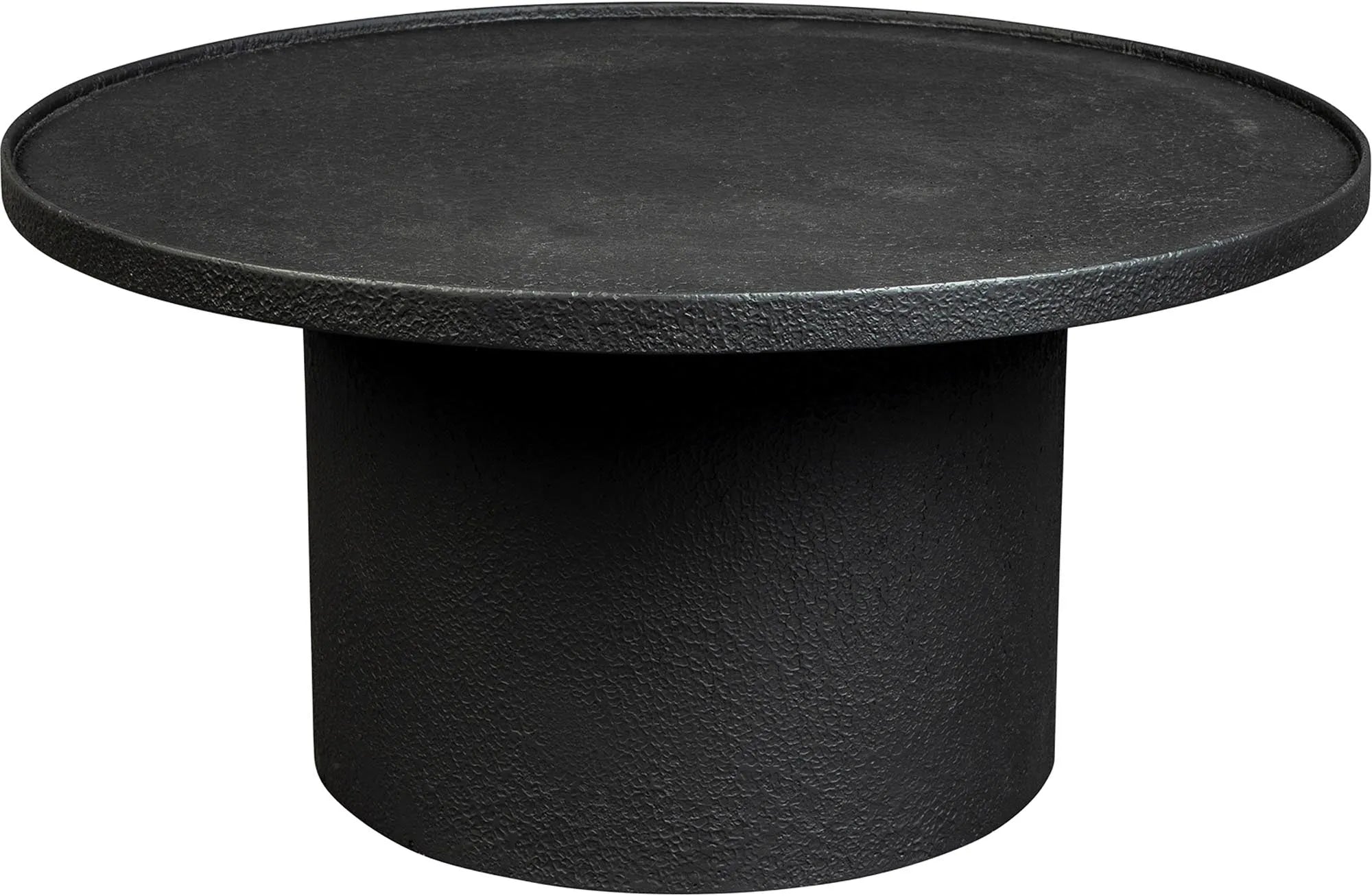 Runder Beistelltisch WINSTON in Schwarz: Modern, robust, vielseitig. Perfekt für Getränke, Snacks und Deko. Edles Metallgestell.