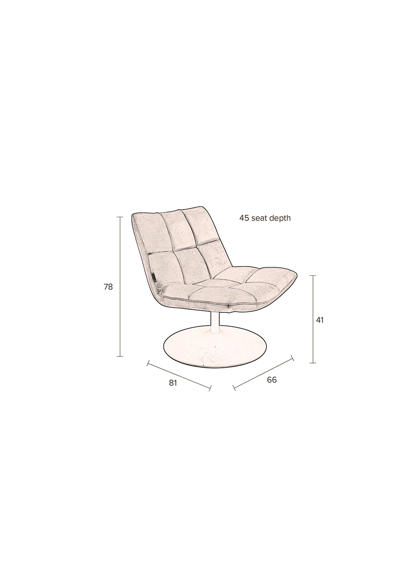 Genießen Sie stilvolle Entspannung mit dem Loungesessel Bar von Dutchbone – ein modernes Möbelstück, das Komfort und Design vereint.