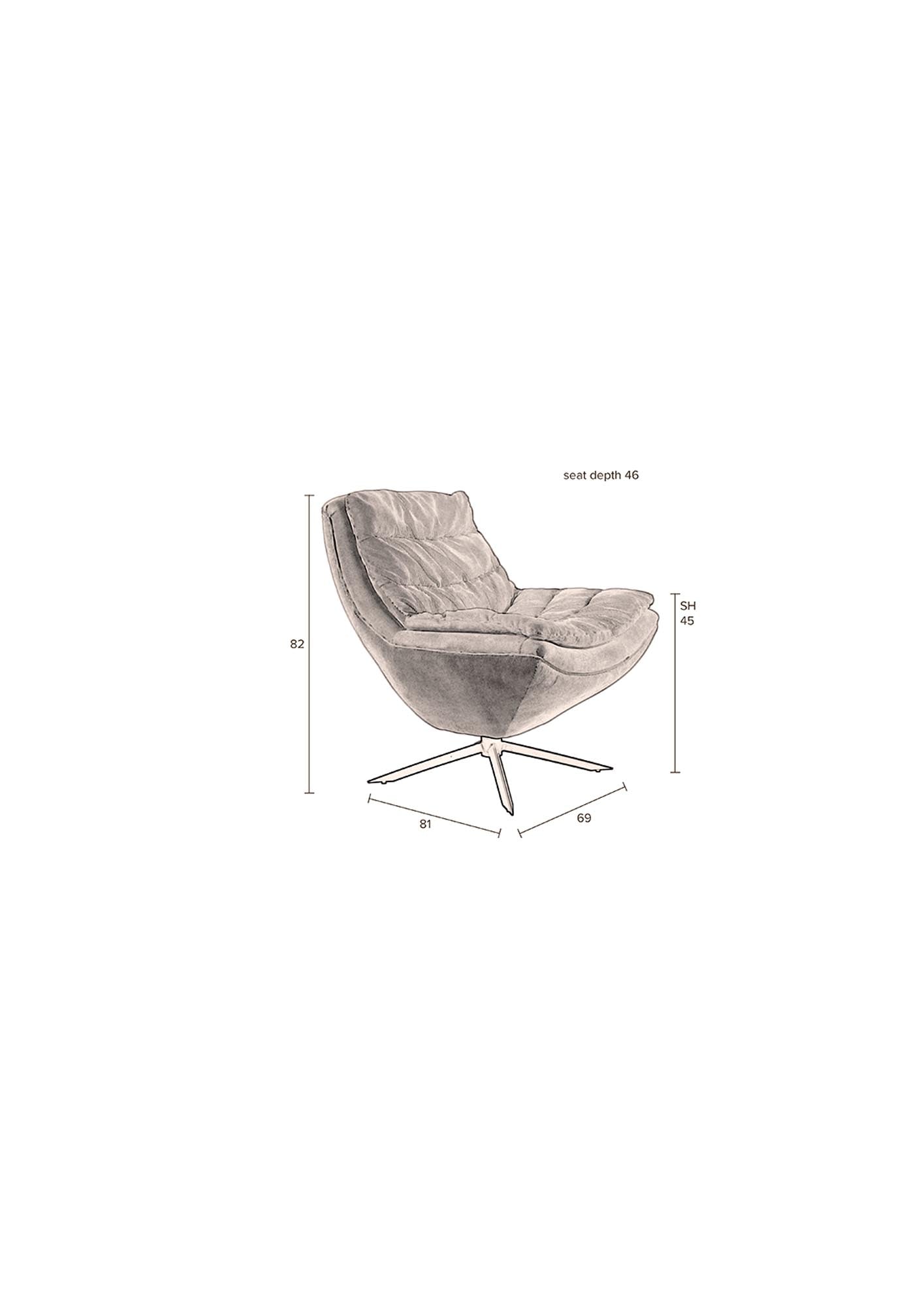 Genießen Sie stilvolle Entspannung mit dem Loungesessel Vince von Dutchbone – ein modernes Designhighlight für Ihr Zuhause.